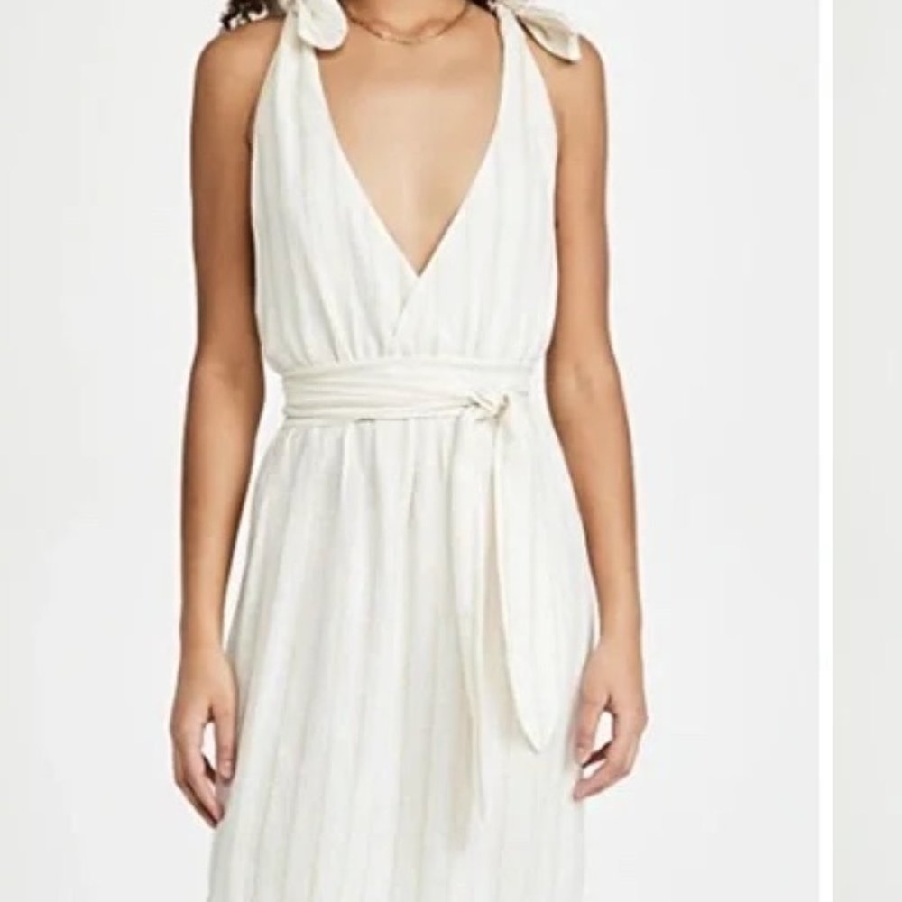 NWT Mara Hoffman Calypso Dress in Cream/Khaki, Size M